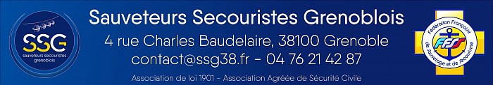 Coordonnées Sauveteurs Secouristes Grenoblois, FFSS38, FFSS, contact, Grenoble