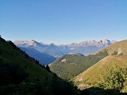 Paysage lors du poste de secours pour le pèlerinage de l'Assomption au Sanctuaire Notre-Dame de la Salette, SSG, FFSS38, DPS, 15 Août