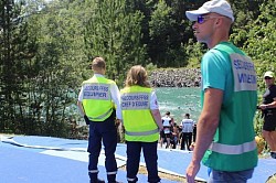 Triathlon de l'Alpe d'Huez 2014 - surveillance de l'épreuve aquatique